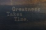 "Greatness Takes Time" Mural | Murals by Lydia Beauregard | 1021 Cook St in Victoria. Item made of synthetic