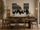 Abstract Textile “Rubi” | Tapestry in Wall Hangings by Olivia Fiber Art. Item composed of wood & wool compatible with minimalism and mid century modern style