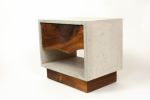 The base | Nightstand in Storage by Curly Woods. Item composed of oak wood and concrete in industrial style