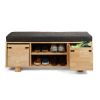 Zuma Para solid wood entryway storage bench | Benches & Ottomans by Modwerks Furniture Design. Item made of wood