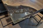 Walnut with epoxy inlay table | Dining Table in Tables by Abodeacious. Item made of walnut with steel works with contemporary & industrial style