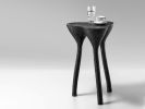 Black Tripod side table | Tables by Donatas Žukauskas. Item made of wood with cement works with minimalism & contemporary style
