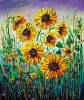 Summer Sunflowers | Oil And Acrylic Painting in Paintings by DaggArt. Item composed of canvas