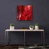 Red for Lucia | Oil And Acrylic Painting in Paintings by Viktoria Ganhao. Item composed of canvas & synthetic compatible with contemporary and modern style
