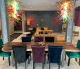 Live Edge Dining and Conference Tables | Tables by Fjelsted Nord LLC. Item composed of walnut and steel
