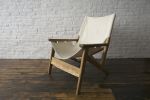 Fuugs Sling Chair | Accent Chair in Chairs by Fuugs. Item made of oak wood with canvas works with mid century modern & contemporary style