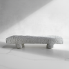 Large Shelf Riser in Textured Alpine White Concrete | Decorative Tray in Decorative Objects by Carolyn Powers Designs. Item composed of concrete in minimalism or contemporary style
