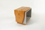 Concrete & Live Edge Solid Cherry Wood Side Table | Tables by Curly Woods. Item composed of oak wood and concrete in contemporary style
