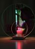 Onnda Flame Concentric M candleholder-Fuchsia | Candle Holder in Decorative Objects by Catrinel Săbăciag. Item composed of marble & glass compatible with minimalism and contemporary style