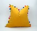 Pom Pom cushion | Pillows by velvet + linen. Item made of cotton