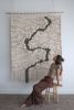 Organic Modern Woven Wall Art – Customizable Design- "Yaima" | Tapestry in Wall Hangings by Rebecca Whitaker Art. Item composed of wood and cotton in boho or japandi style