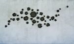 Charcoal Wall Sculpture, 39 Pieces Set, Matte Black Finish | Wall Hangings by SevaCeramics