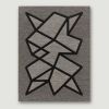 Woven wall art - modern geometric abstract textile weaving | Macrame Wall Hanging in Wall Hangings by Zuzana Licko. Item composed of wood and fabric in minimalism or mid century modern style