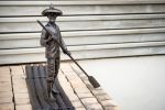 Chinese Fisherman | Public Sculptures by Anthony Smith Sculpture | Private Residence - Barcelona in Barcelona. Item composed of bronze in traditional style