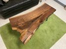 Live Edge Black Walnut Coffee Table with Steel Hairpin Legs | Tables by Carlberg Design. Item composed of walnut and steel in minimalism or mid century modern style