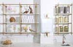 Wall Mounted Collector's Shelving Units | Wall Sculpture in Wall Hangings by Amuneal | La Glace in Vancouver. Item made of brass