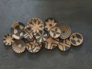 Dark Gray Big African Wall Plates Set Of 13 For Living Room | Decorative Plate in Decorative Objects by Sarmal Design. Item composed of bamboo and cotton in boho or mid century modern style