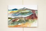 Autumnal No. 31 : Original Watercolor Painting on Canvas | Paintings by Elizabeth Becker. Item made of canvas compatible with minimalism and contemporary style
