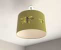 Buzzing Bees Lampshade | Flush Mounts by Ri Anderson. Item made of aluminum