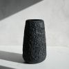 Giant Pear Shaped Vase in Carbon Black Concrete | Vases & Vessels by Carolyn Powers Designs. Item composed of concrete and glass in minimalism or contemporary style