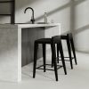 om16.1 black ash counter Stool | Chairs by olivier moravik. Item composed of wood and fabric in minimalism or contemporary style
