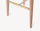 Palmerston Counter Stool (Brass Footrests) | Chairs by Coolican & Company. Item made of wood