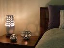 Bullet Table Lamp - Demi Lace | Lamps by Lynne Meade. Item made of walnut with stoneware
