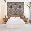 Sepia Magnolia Lace Wallpaper | Wall Treatments by Ri Anderson. Item made of synthetic