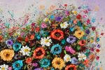 Blooming Gratitude -  Original Painting of a floral heart | Oil And Acrylic Painting in Paintings by DaggArt. Item composed of canvas in contemporary style