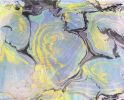 Sun Pools I Japanese Marbling I Ink on Cotton Paper | Mixed Media in Paintings by KMOK Art. Item composed of paper compatible with boho and minimalism style