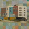The Gulch | Mixed Media in Paintings by Rich Godfrey. Item composed of wood & canvas compatible with minimalism and mid century modern style