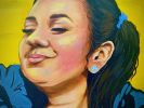 Gianna Soprano  & Yellow | Oil And Acrylic Painting in Paintings by AGONZA. Item made of synthetic