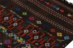 Vintage Afghan Tribal Kilim in Brown with Geometric Patterns | Area Rug in Rugs by Rug and Kilim