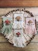 Mini Woven Wall Hanging Decor - Mushroom Embroidery | Macrame Wall Hanging in Wall Hangings by Hippie & Fringe. Item composed of fiber compatible with boho style