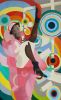 Sister Delaunay | Oil And Acrylic Painting in Paintings by EDVARDA. Item made of canvas & synthetic
