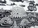 Hola Friend Mural | Street Murals by Will Hatch Crosby. Item made of synthetic