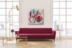 Floral Energy | Oil And Acrylic Painting in Paintings by Viktoria Ganhao. Item made of canvas