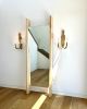 21st Century Minimalist Foyer Mirror | Decorative Objects by Walker Design Studios. Item made of maple wood works with minimalism style