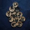 Set of 11 Cat Wall Plates | Decorative Plate in Decorative Objects by Sarmal Design. Item made of bamboo with cotton works with boho & mid century modern style