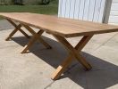 Live Edge Patio Table | Dining Table in Tables by TRH Furniture. Item made of oak wood