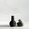 Medium Chimney Vase in Textured Carbon Black Concrete | Vases & Vessels by Carolyn Powers Designs. Item made of concrete with glass works with minimalism & contemporary style