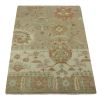 Rug & Kilim’s Oushak Rug in Beige and Green with Floral | Area Rug in Rugs by Rug and Kilim