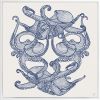 Octopi Tangle - Framed Canvas Art | Prints by Patricia Braune. Item composed of canvas