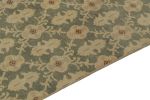 1960s Vintage Distressed Style Rug in Green-Gray, Beige | Area Rug in Rugs by Rug and Kilim