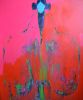 Burning Presence — Alienation Series | Paintings by Gela Mikava. Item composed of fabric in contemporary or eclectic & maximalism style