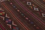Vintage Persian Soumak Kilim, Vibrant Jewel Tone Geometric | Area Rug in Rugs by Rug and Kilim