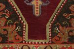 Vintage Oushak Runner Rug in Beige and Red with Floral | Area Rug in Rugs by Rug and Kilim