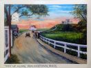 Way Up Along, The Red Inn from the Sea | Oil And Acrylic Painting in Paintings by Ann Gorbett Palette Knife Paintings | The Red Inn in Provincetown. Item composed of synthetic
