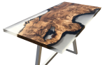 Glacier Coffee Table | Tables by Fine Line Woodworks. Item composed of oak wood and synthetic