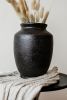 Black barrel shaped vase | Vases & Vessels by ENOceramics. Item composed of ceramic in country & farmhouse or art deco style